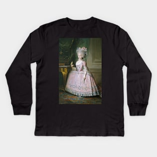 Dona Carlota Joaquina Teresa Caetana de Bourbon e Bourbon, 10 years old, future Queen of Portugal and Princess of Spain, Mariano Salvador Maella, 1785 Kids Long Sleeve T-Shirt